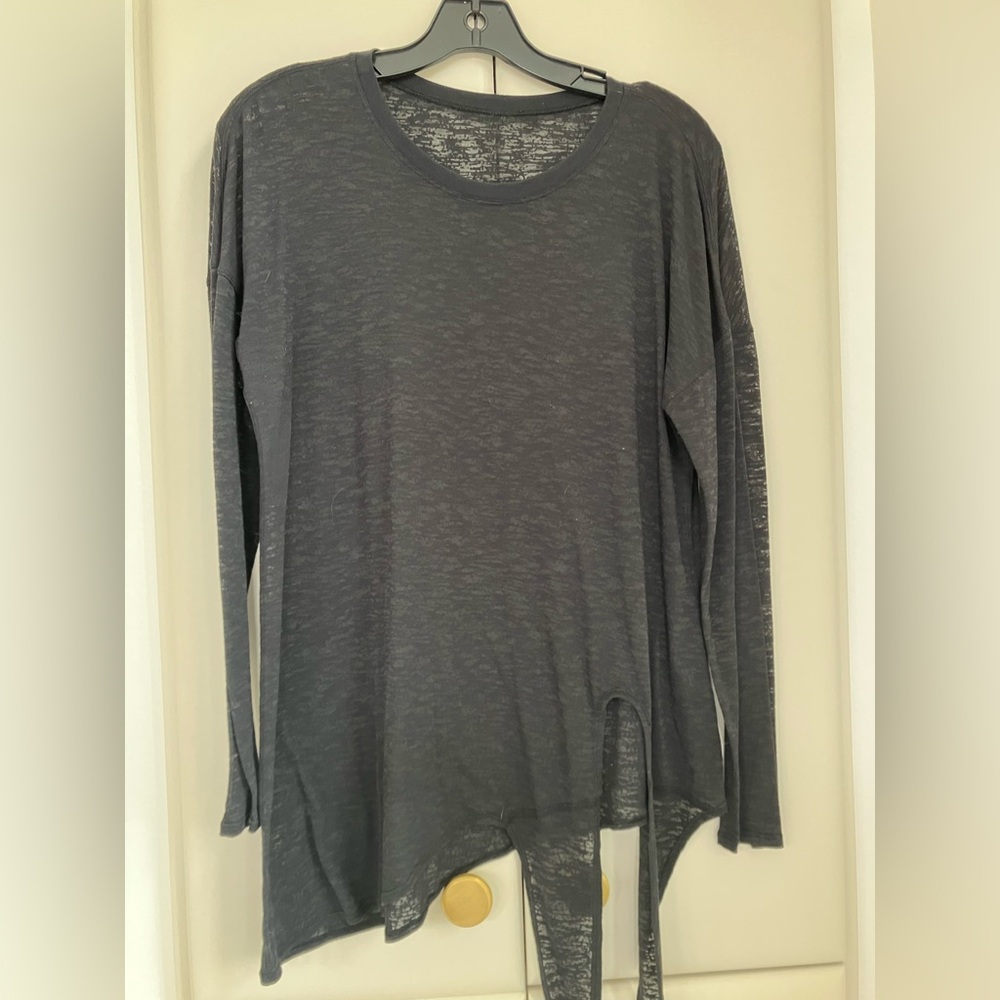 Lululemon long sleeve shirt with tie at left hip - Picture 3 of 5
